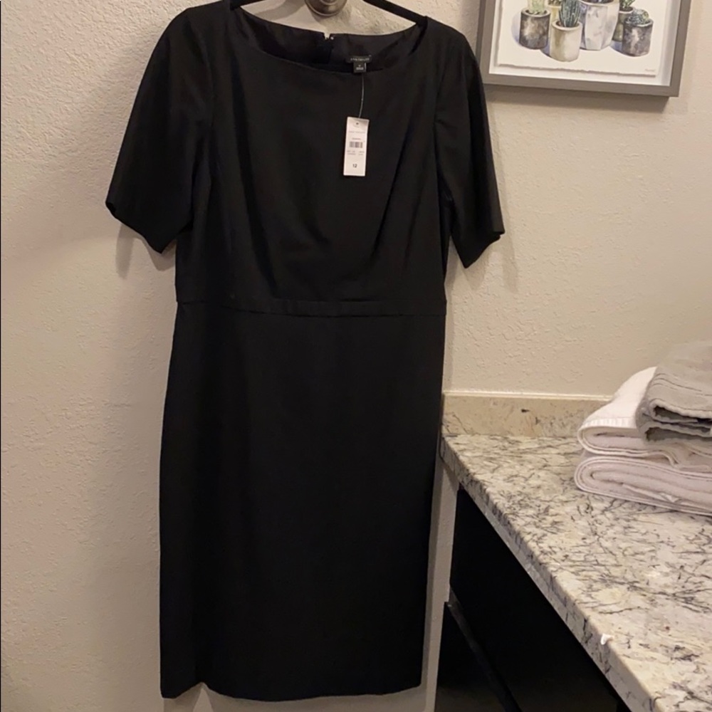 NWT-Ann Taylor black sheath dress